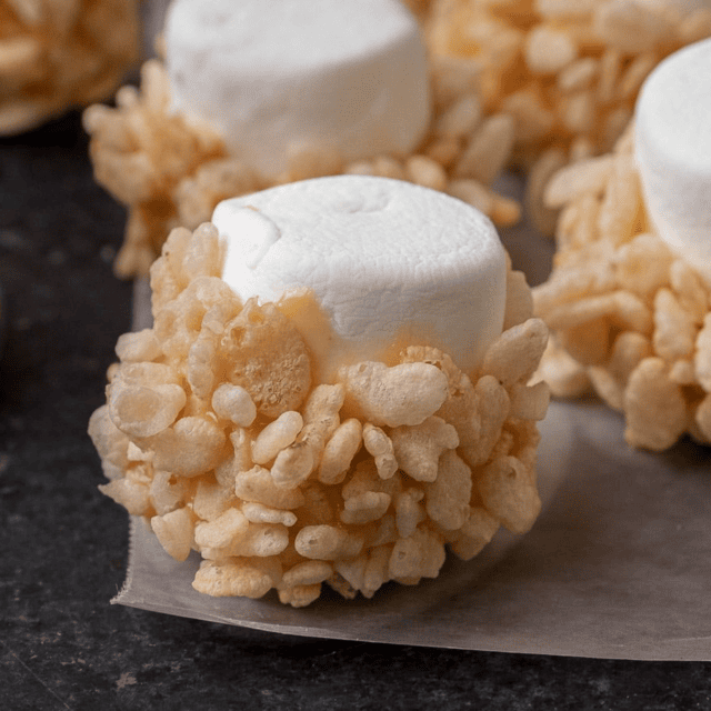 marshmallow treat on a tray