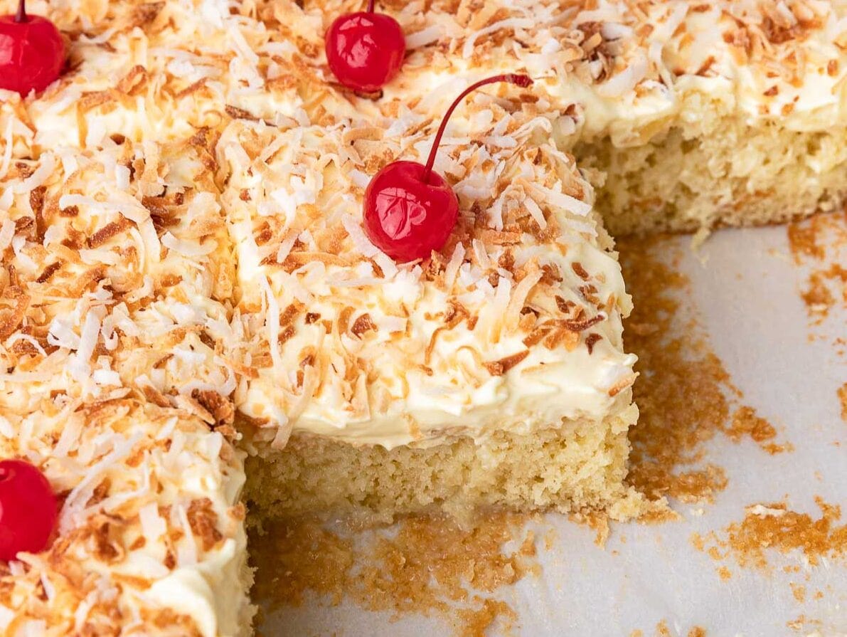 cake with pieces taken 