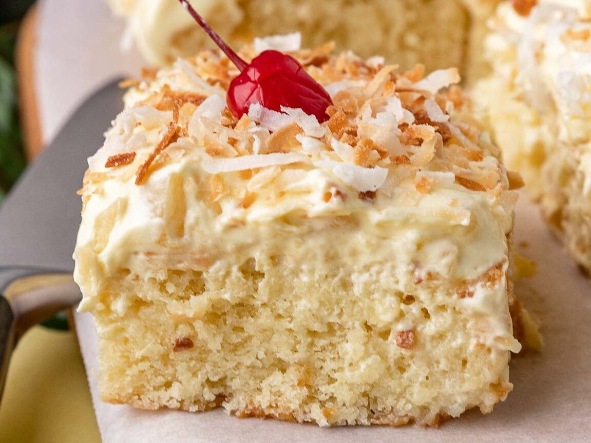 side view of cake 