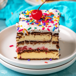 Cake on plate ready to serve