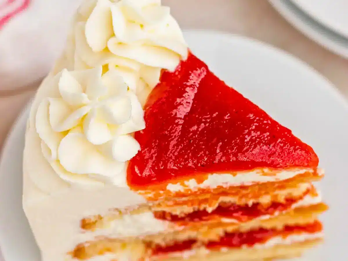 Slice of layer cake