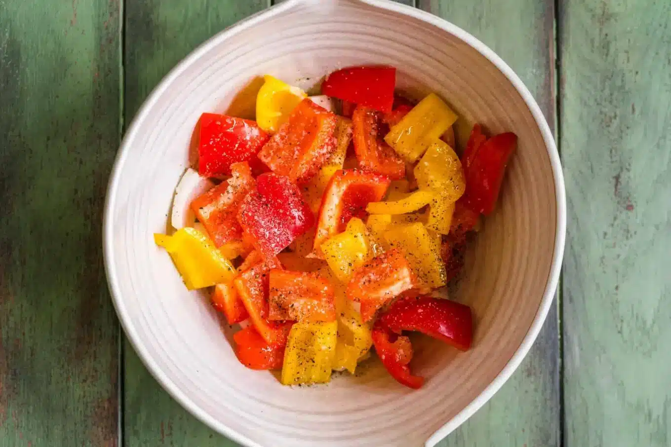 bowl of seasoned peppers