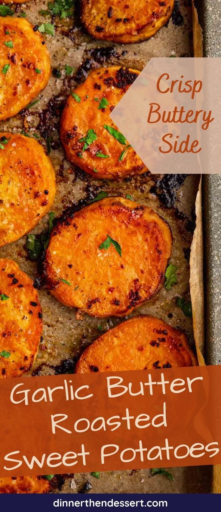 Garlic Butter Roasted Sweet Potatoes collage