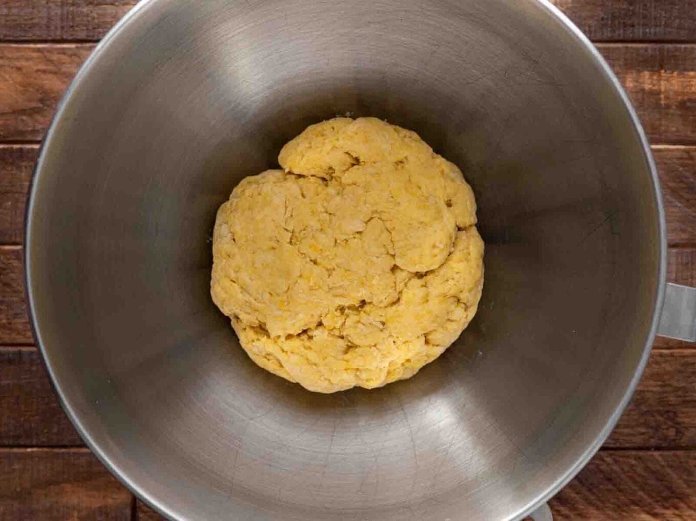 dough in mixer 