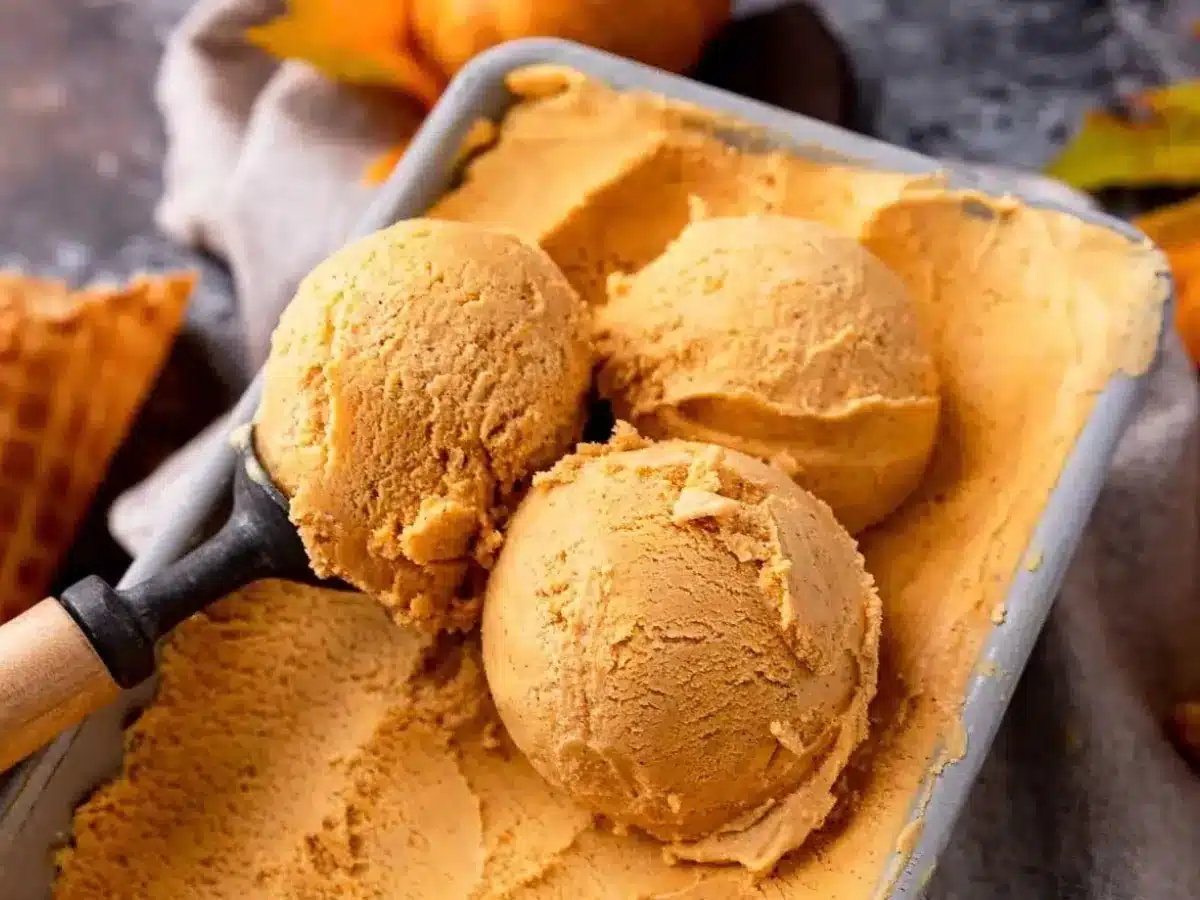 Scooping ice cream