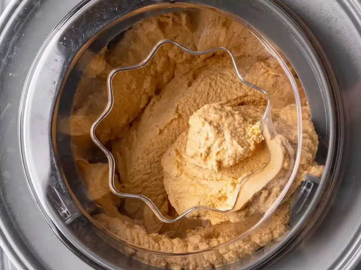 Ice cream starting to freeze