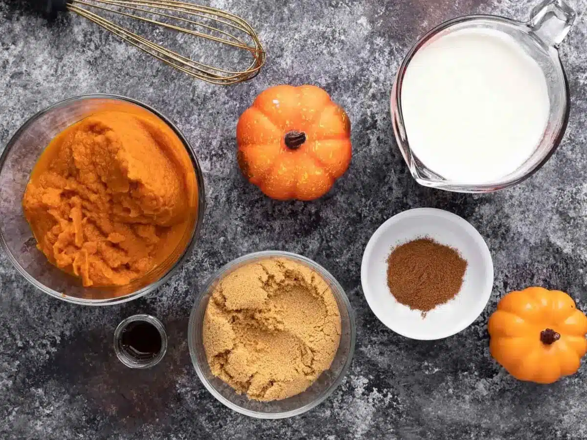 Ingredients for ice cream