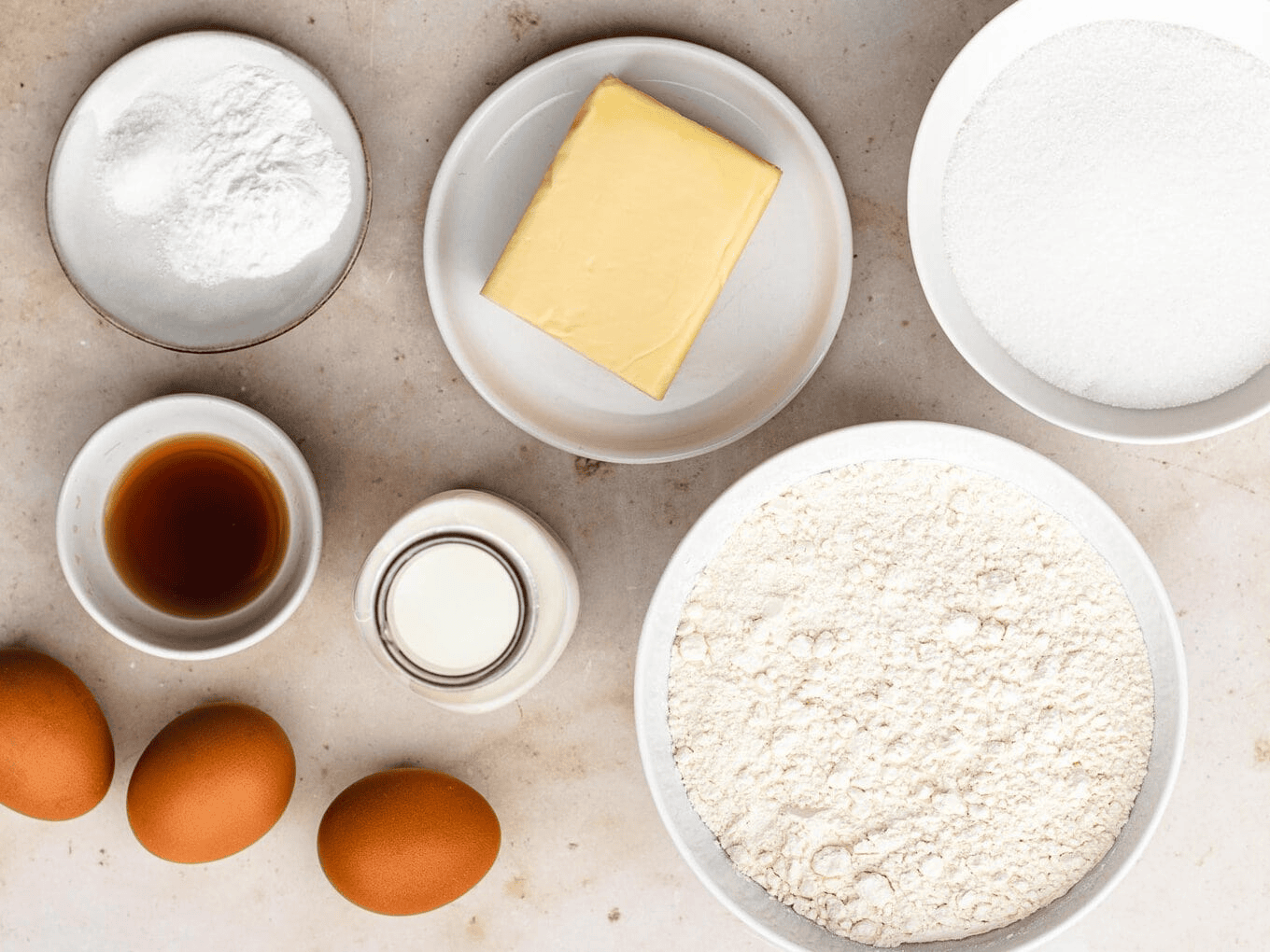 Ingredients in small bowls