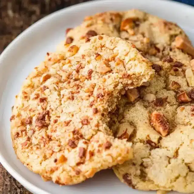 Baked goods on a plate with bite taken out
