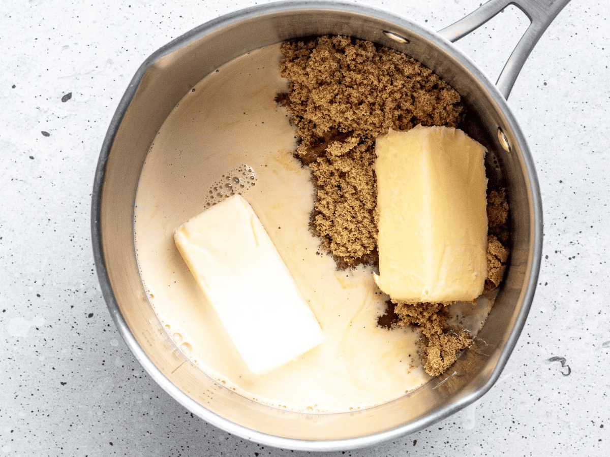 Bowl with ingredients ready to make candy