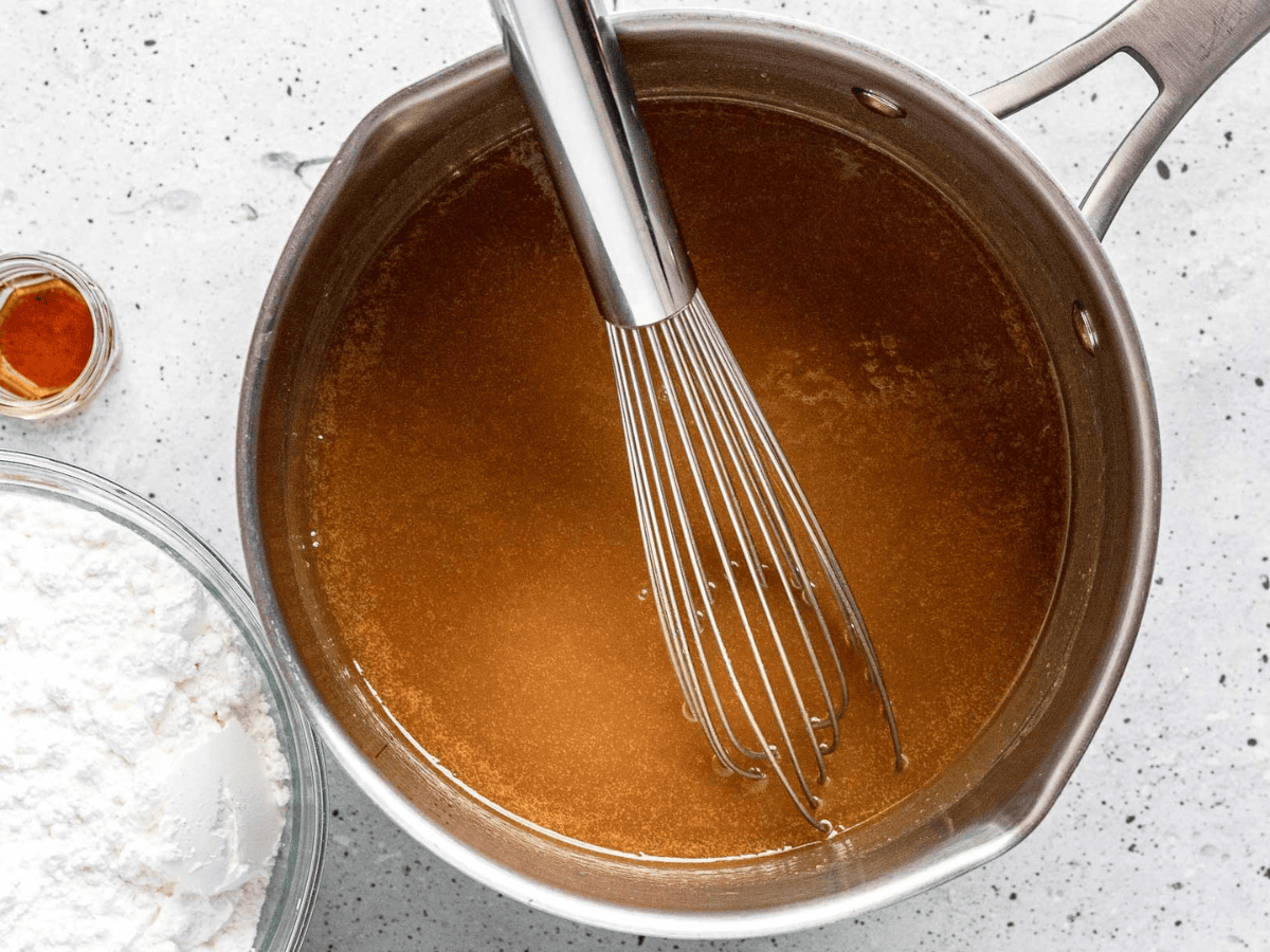 Ingredients whisked in a bowl