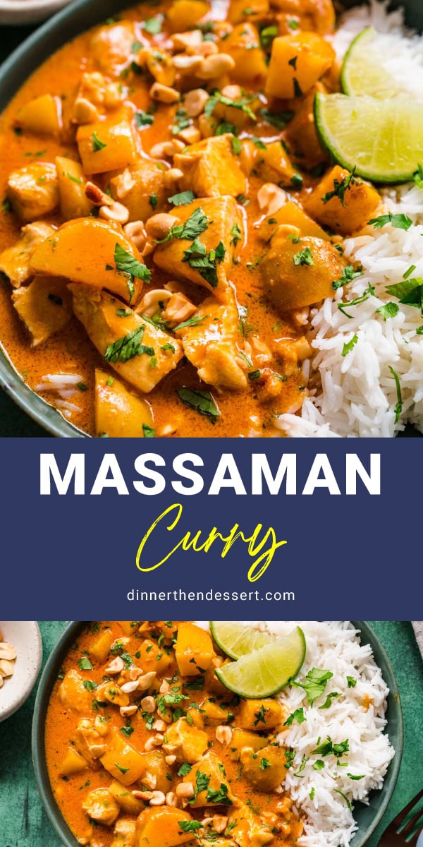 Plated chicken curry with rice collage