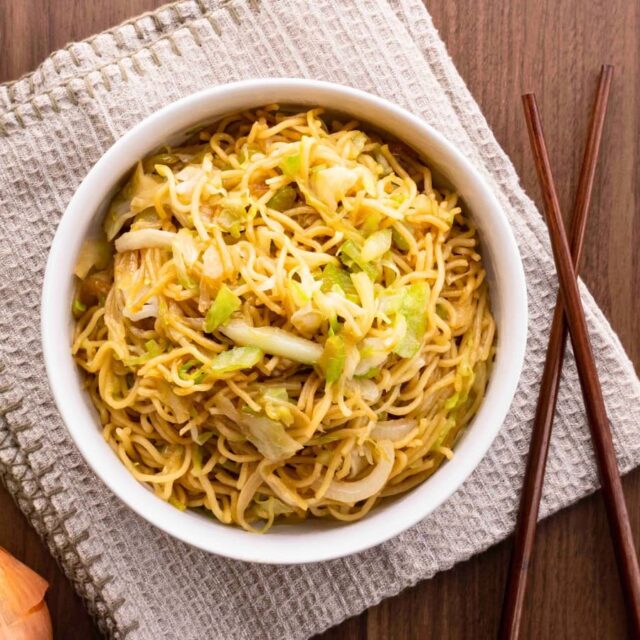 Aerial view, Bowl of Chow Mein Copycat