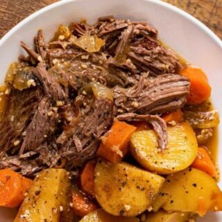 Plated rump roast