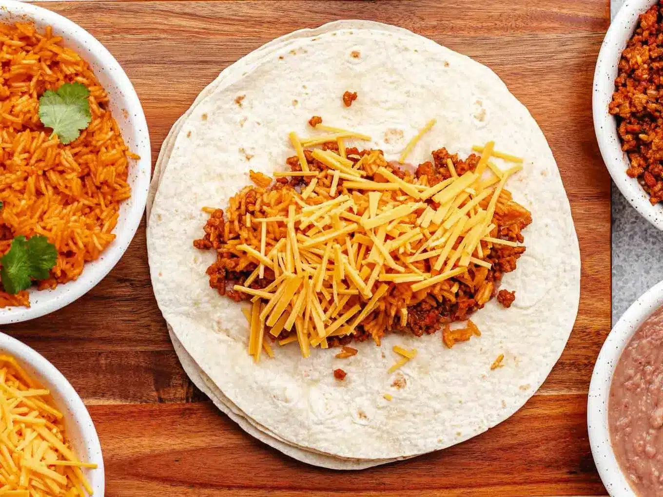 beef on tortilla