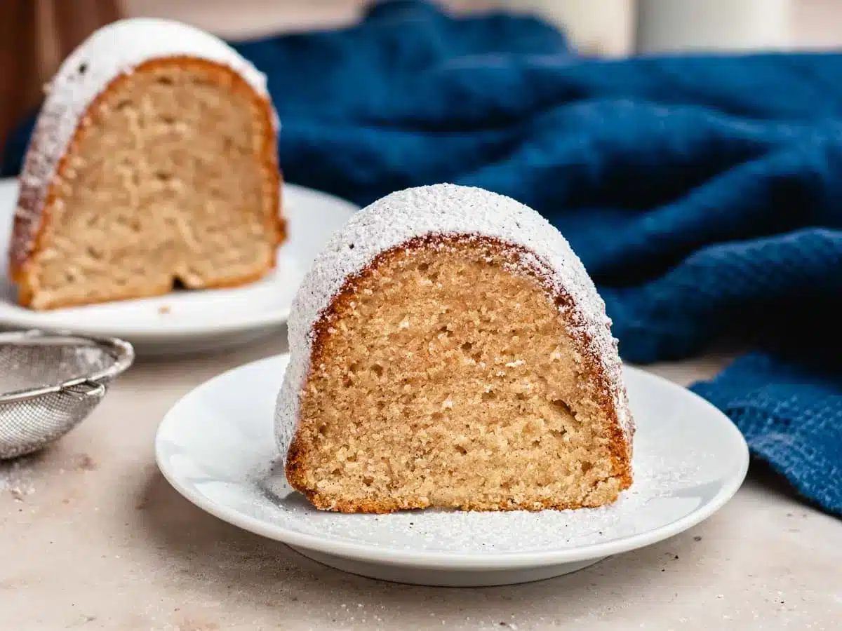 slices of cake on plates 
