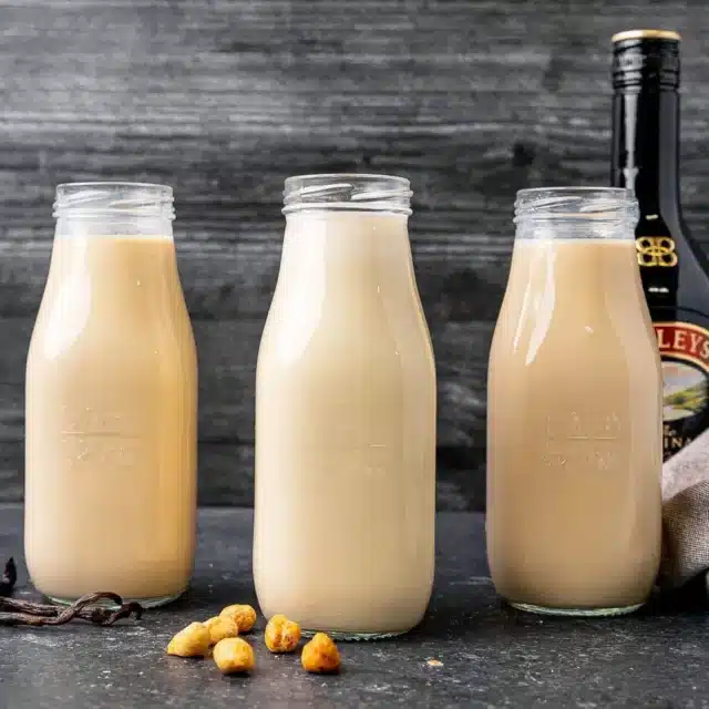creamers in glass jars