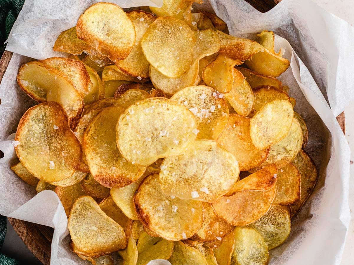 Homemade Potato Chips Fried Homemade Potato Chips Fried