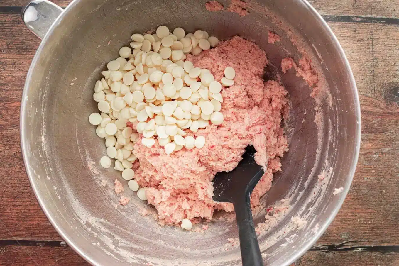 adding white chocolatre chips 