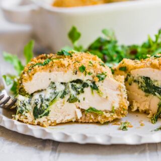 Stuffed Chicken Breast sliced through the center