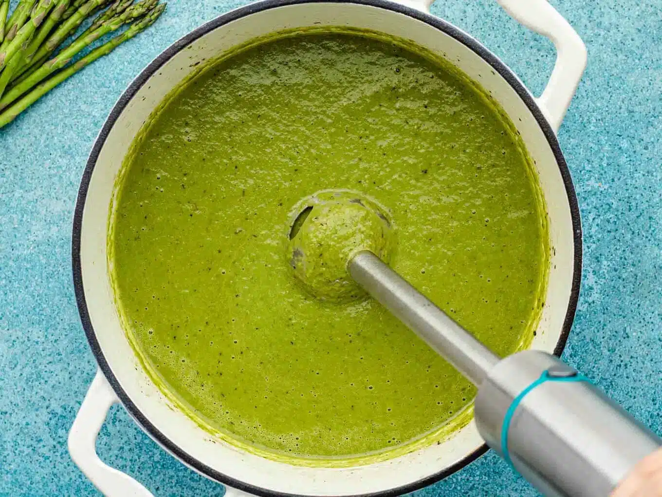 blending up the soup