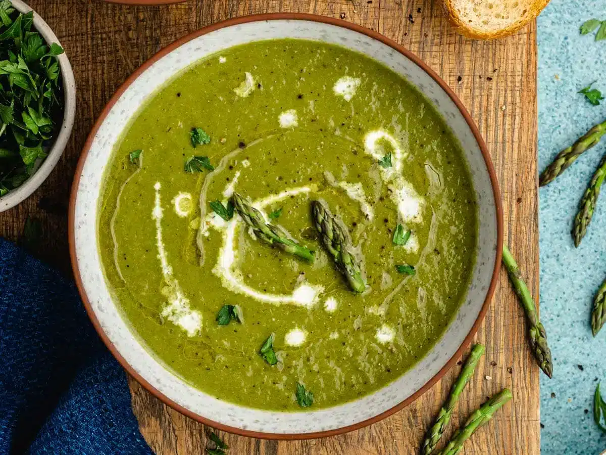 finished bowl of soup ready to be served
