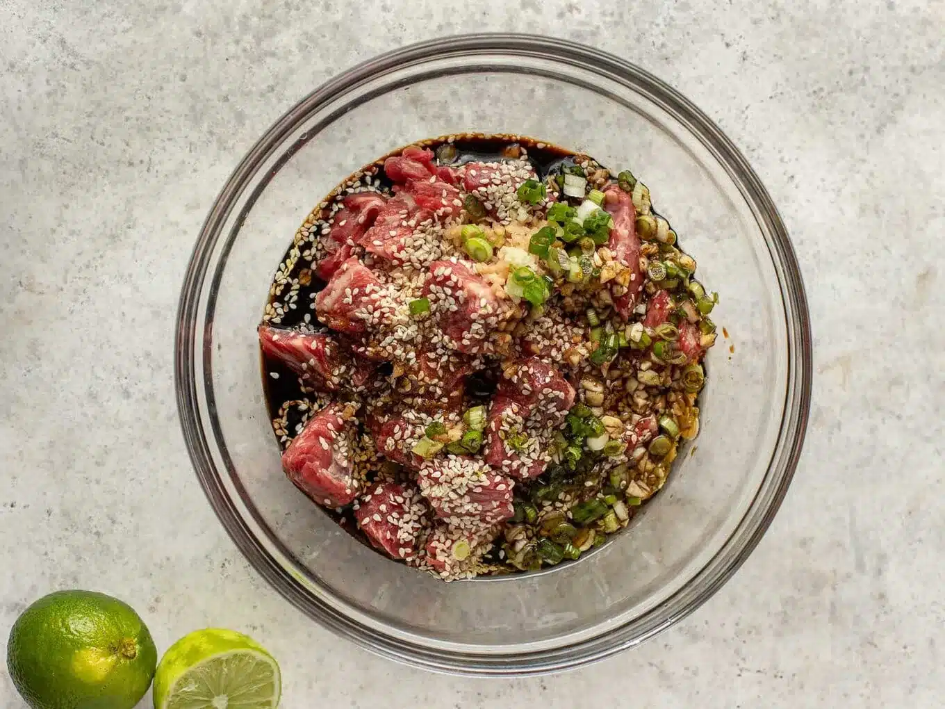 beef marinating