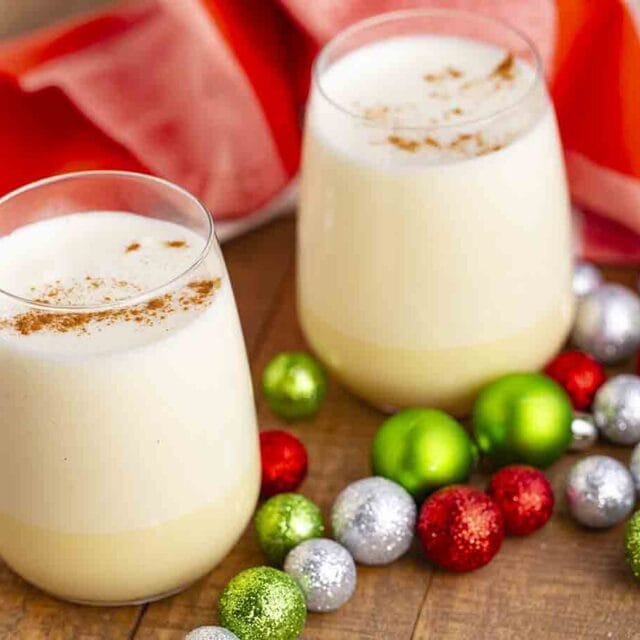 creamy holiday drink with egg