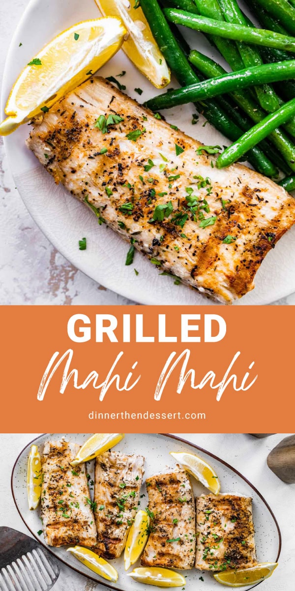 Collage of 1 grilled fillet and platter of 4 grilled fish fillets