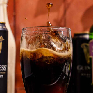 Whisky shot dropped into stout