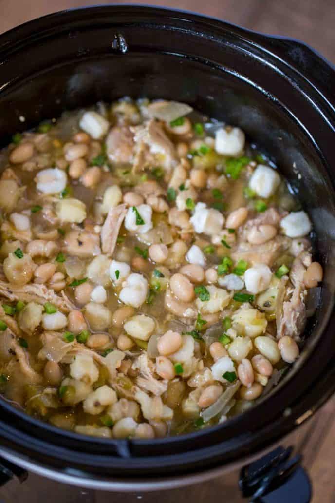 White chili in crock pot