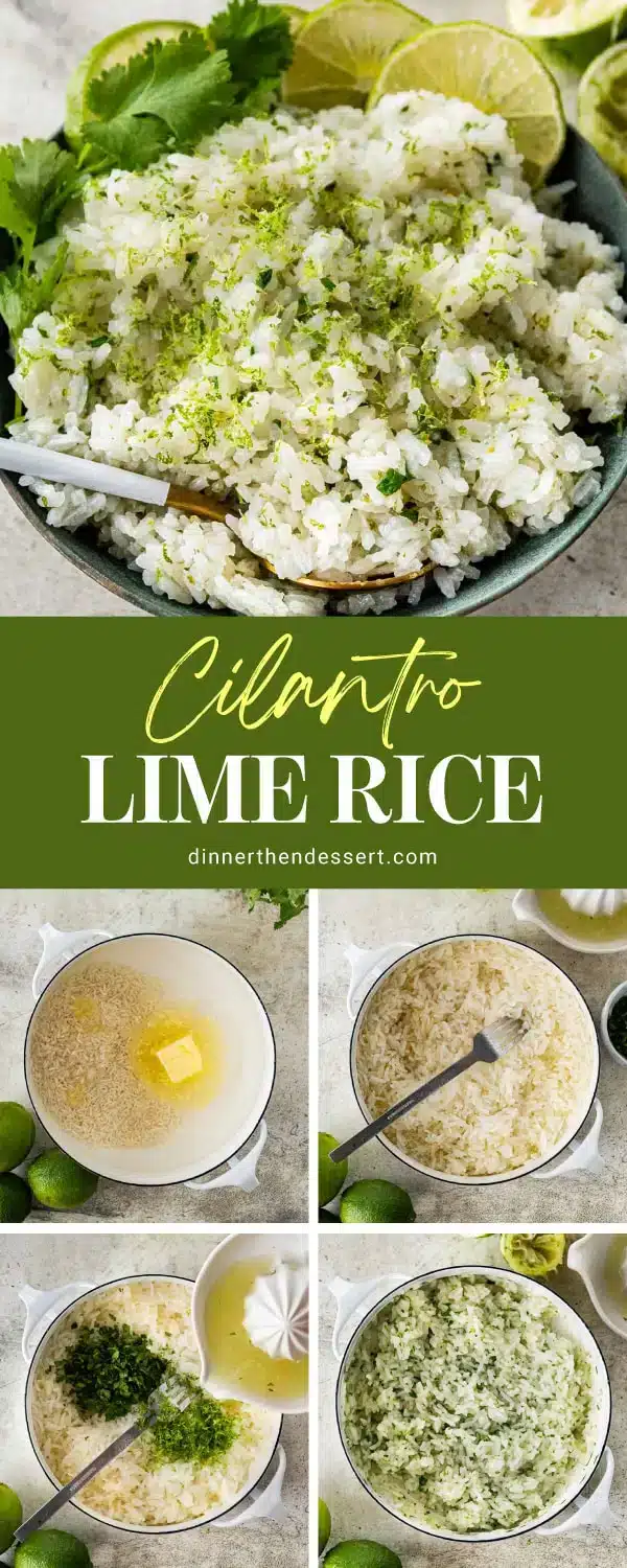 rice with cilantro and lime pin