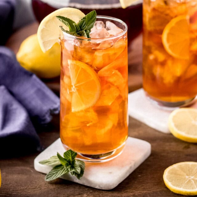 Glass of southern sweet tea.