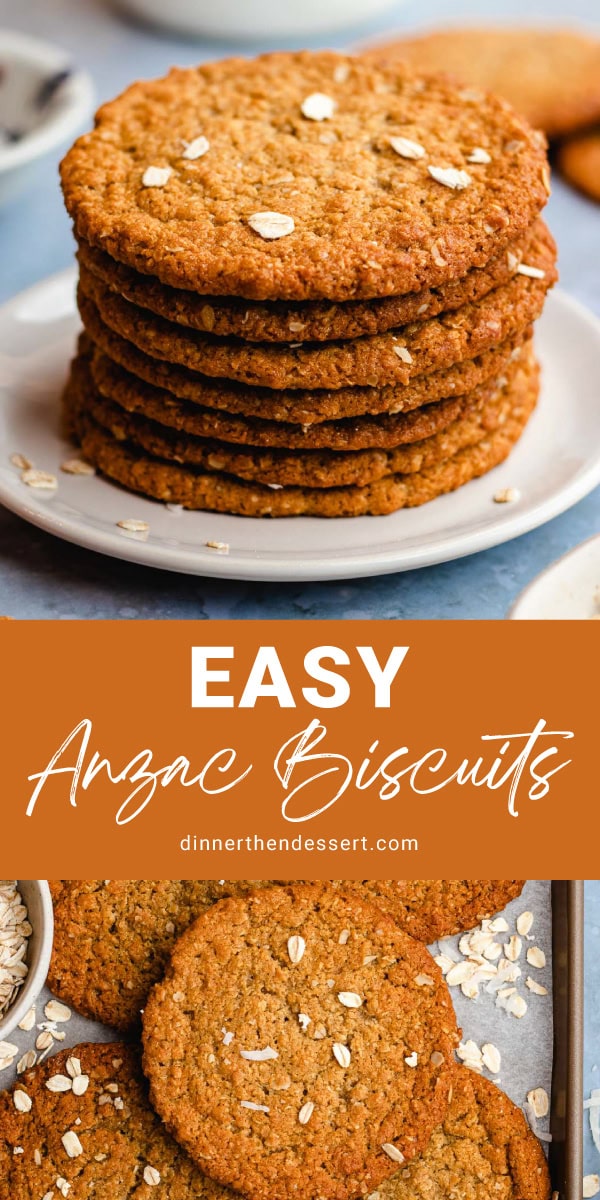 Stack of baked Biscuits and biscuits on a baking sheet