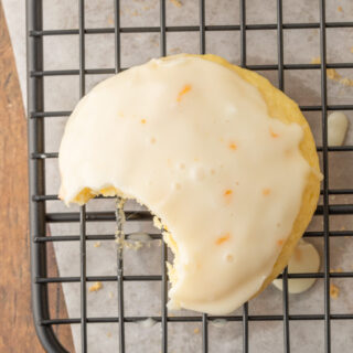 Cookie with bite taken out.