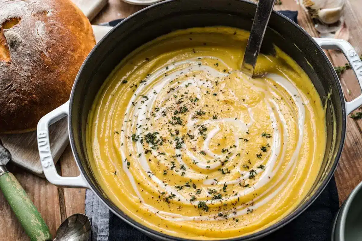 soup in pot 