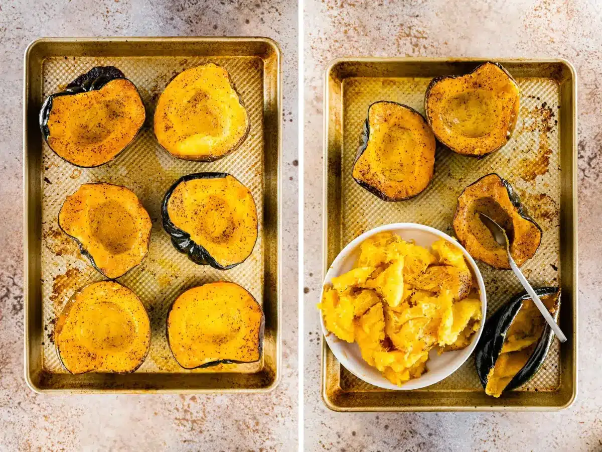 squash after it comes out of the oven 