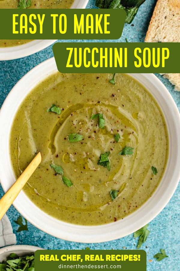 Soup in a white bowl with garnish