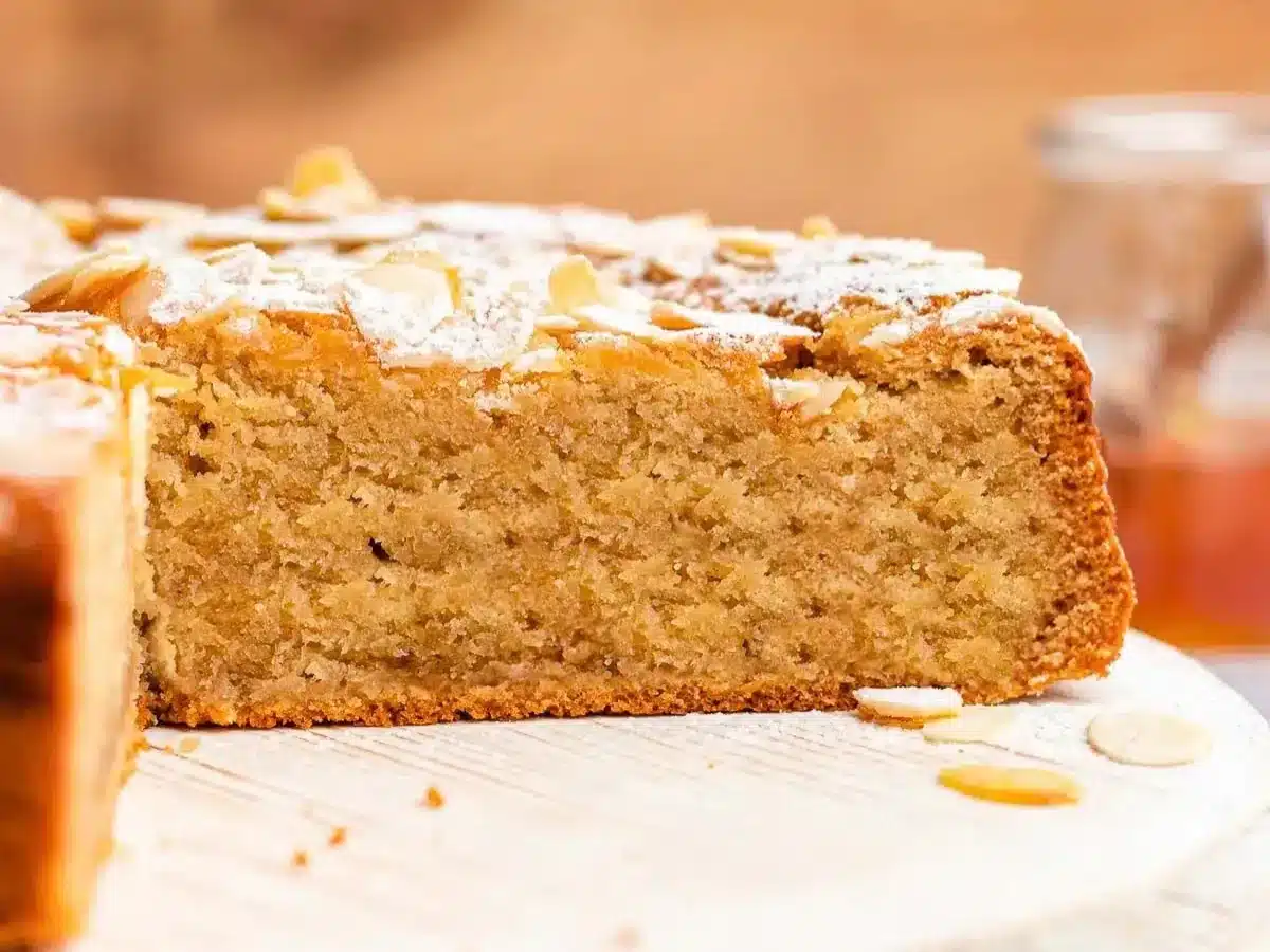 side view of cake 