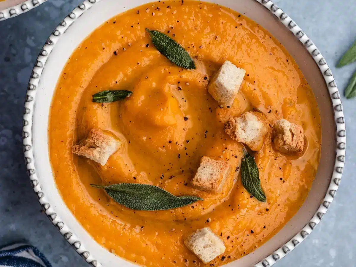 potato soup in a bowl 