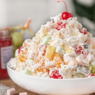 salad in white bowl ready to serve