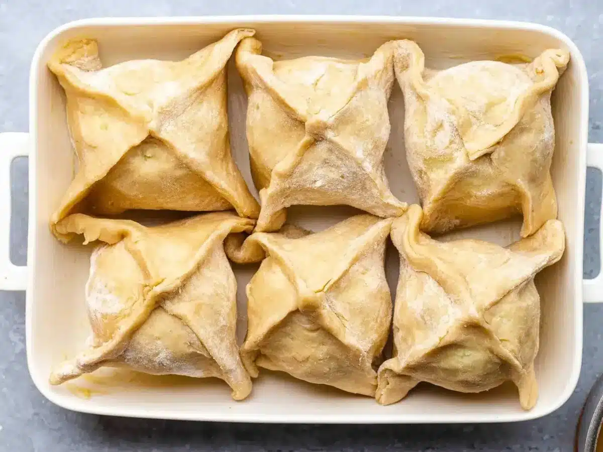dumplings before baking