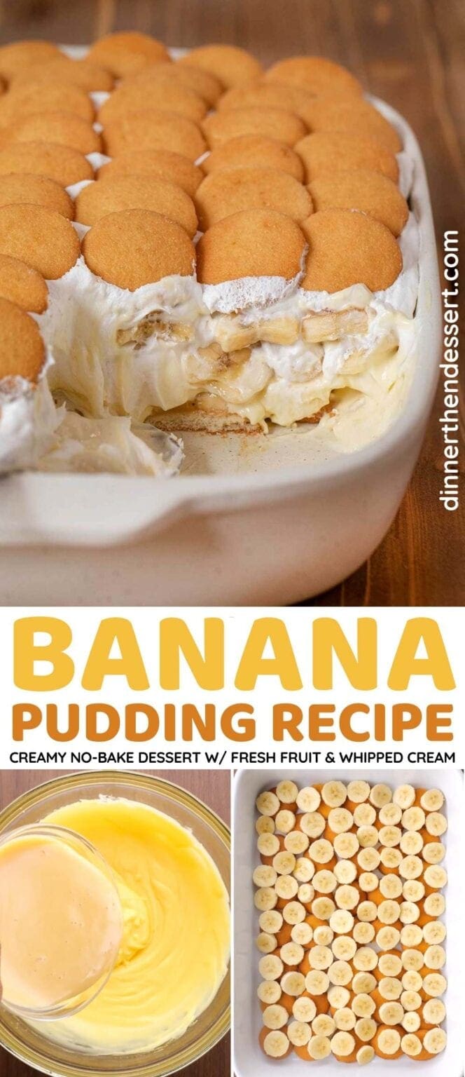 Collage of pudding dessert