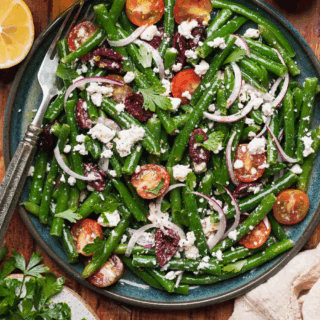 Dinner plate with salad.