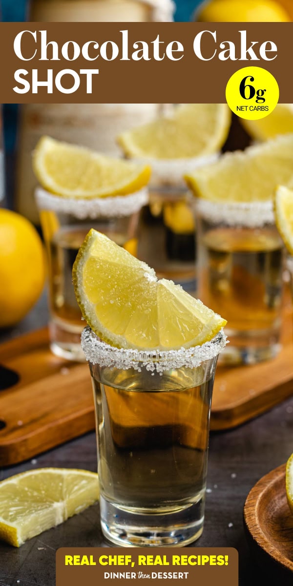 Shot with a sugar rim and lemon wedge placed on top