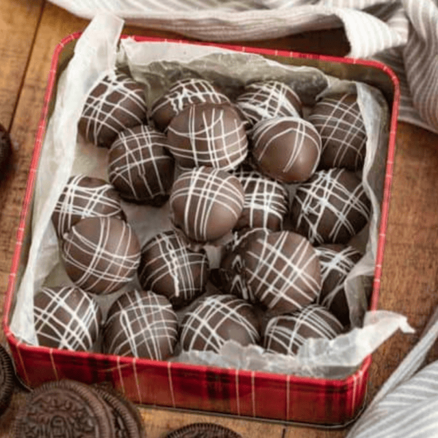 Finished balls in red box for gifting