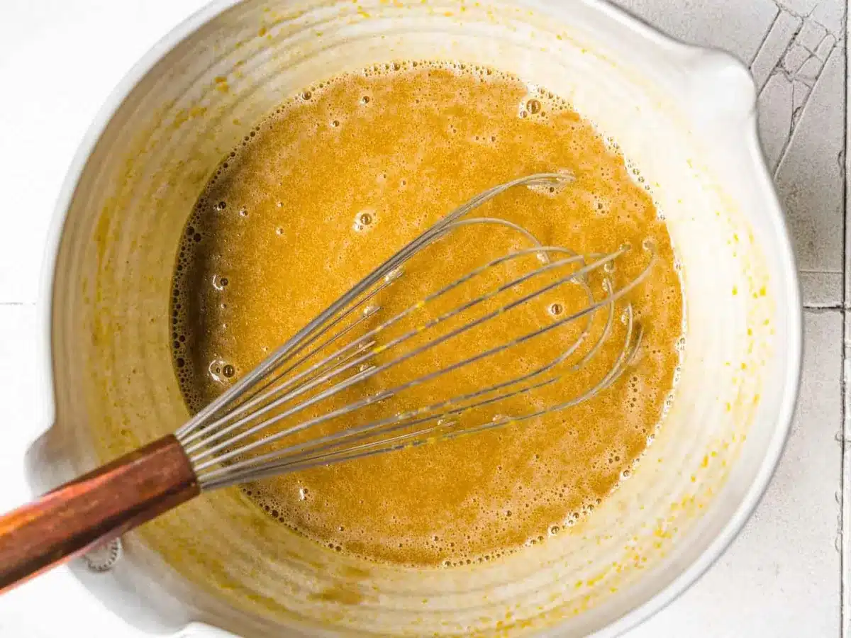 mixing ingredients together 