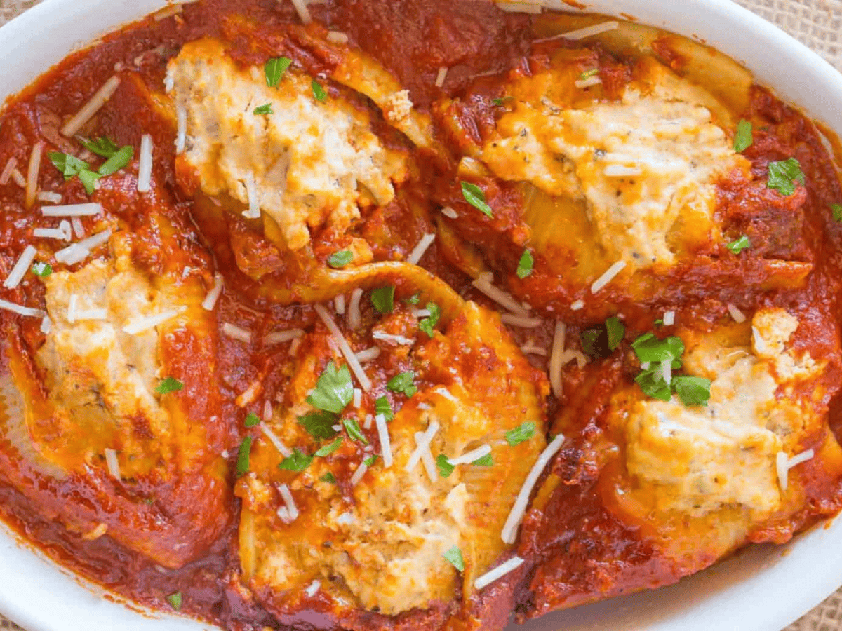 stuffed shells after baking 