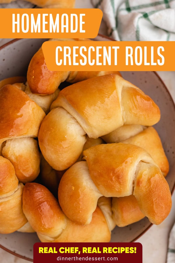Bowl of baked rolls, recipe name across top.