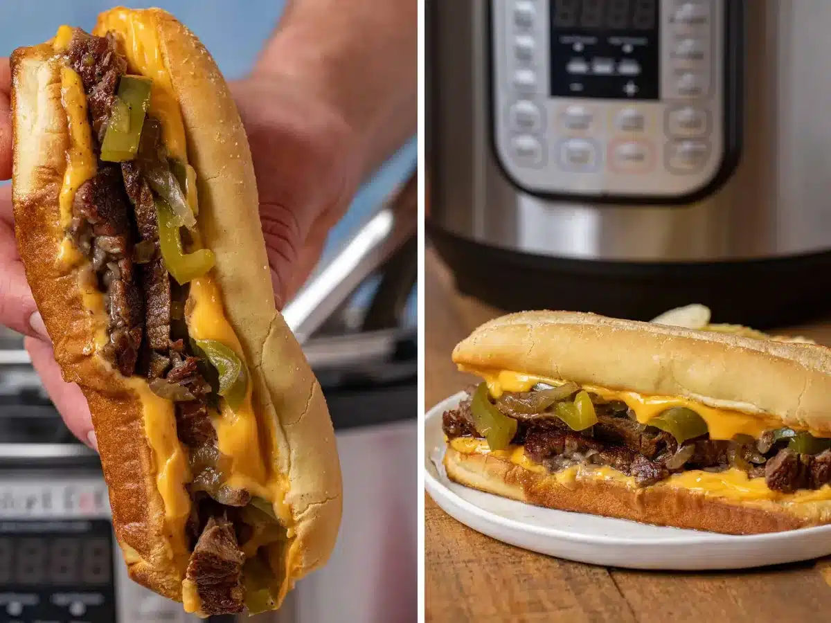 Collage of sandwich ready to serve